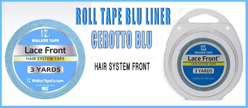 biadesivo blu per capelli